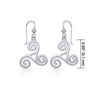 Celtic Silver Spiral Earrings TE102 - Jewelry